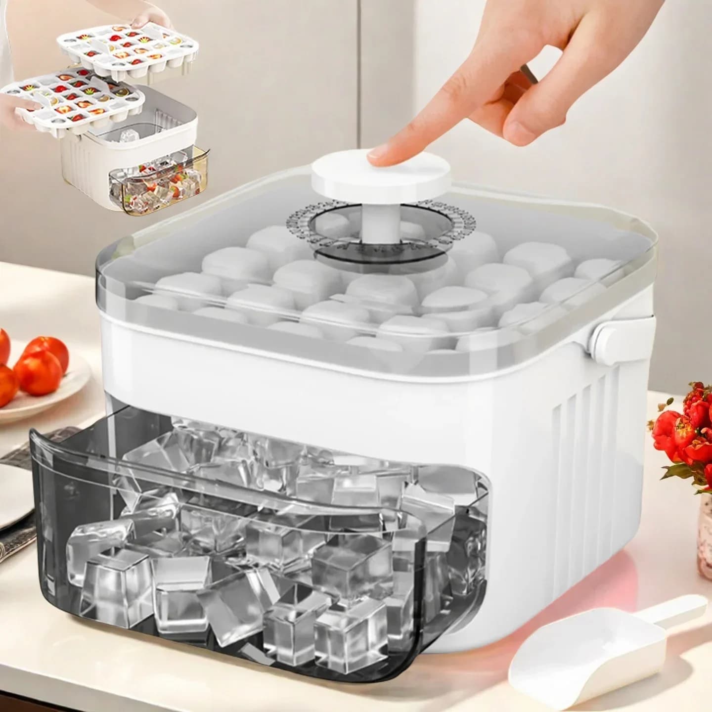 Caja de hielo de doble capa de gran capacidad