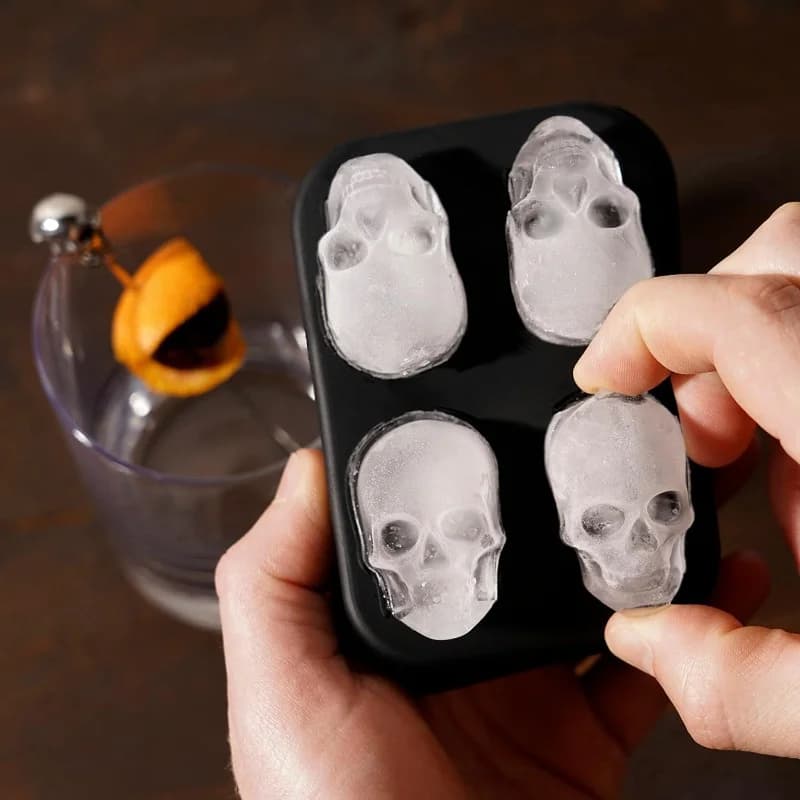 Molde de bola de hielo con calavera 3D