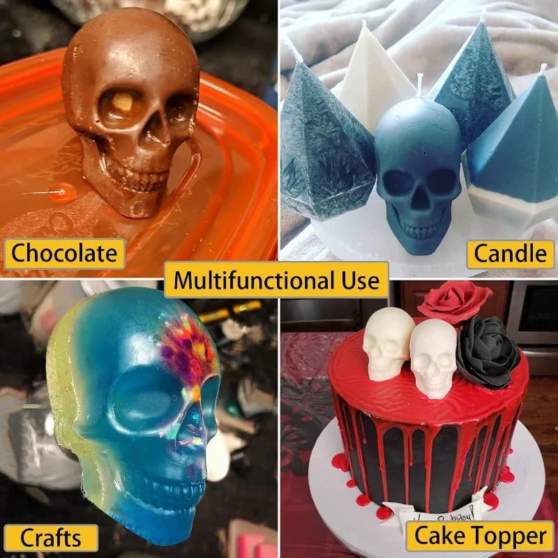 Molde de bola de hielo con calavera 3D